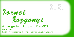 kornel rozgonyi business card